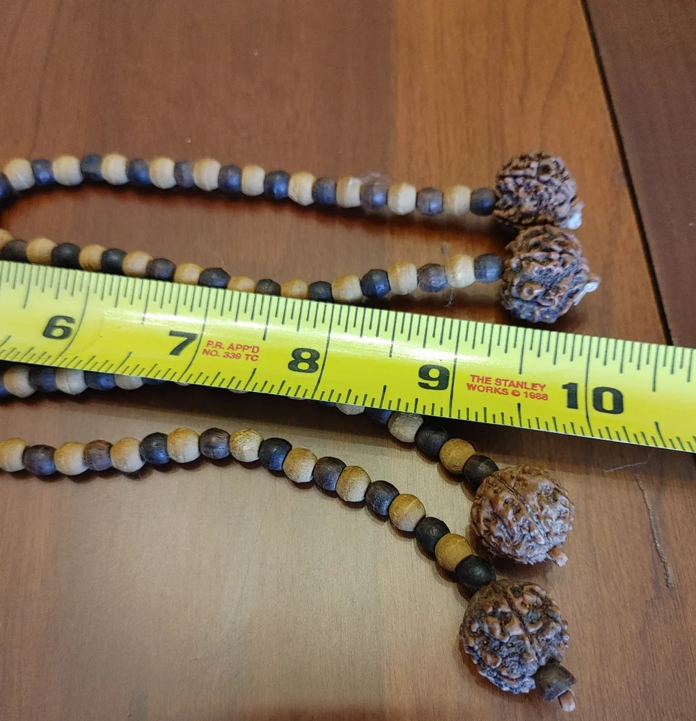 Handcrafted VTG Beaded Belt in Brown and Tan 30